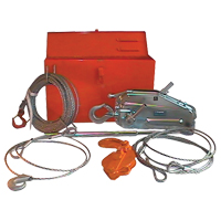Palan &agrave; c&acirc;ble d'acier Tirfor TU128 en ensemble de r&eacute;cup&eacute;ration, Diam&egrave;tre du fil 7/16", Capacit&eacute; 4000  lb (2 tonnes) Pronet Distribution