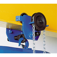 Chariot &agrave; avanc&eacute;e par chaîne Corso, 2000 lb (1 tonne) Capacit&eacute;, 2-1/3" - 8-2/3" Pronet Distribution