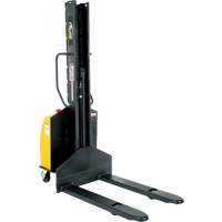 Narrow Mast Powered Lift Stacker, Electric Operated, 1500 lbs. Capacity, 63" Max Lift Pronet Distribution