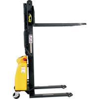 Narrow Mast Powered Lift Stacker, Electric Operated, 1500 lbs. Capacity, 63" Max Lift Pronet Distribution