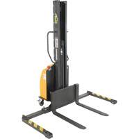 Narrow Mast Powered Lift Stacker, Electric Operated, 1000 lbs. Capacity, 63" Max Lift Pronet Distribution