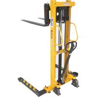 Manual Hydraulic Stacker, Hand Pump Operated, 2000 lbs. Capacity, 63" Max Lift Pronet Distribution