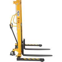 Manual Hydraulic Stacker, Hand Pump Operated, 2000 lbs. Capacity, 63" Max Lift Pronet Distribution