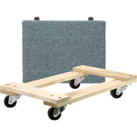 Wood Dollies - Medium-Duty, Polyolefin Wheels, 900 lbs. Capacity, 18" W x 24" D x 7" H Pronet Distribution