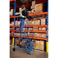 CSA-Certified Rolling Step Ladder, 5 Steps, 22" Step Width, 46" Platform Height, Steel Pronet Distribution