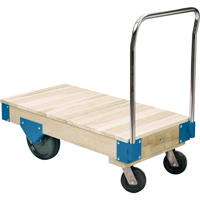 Platform Trucks - All Wood Deck Platform Trucks, 48" L x 24" W, 3000 lbs. Capacity, Nylon Casters Pronet Distribution