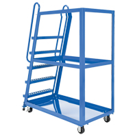 Stock Picking Cart, Steel, 27-7/8" W x 56-1/8" D, 3 Shelves, 1000 lbs. Capacity Pronet Distribution