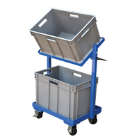 Stock Cart, Steel, 30-11/16" W x 19-1/4" D, 2 Shelves, 200 lbs. Capacity Pronet Distribution