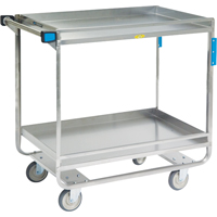 Chariots avec barres de retenue, 2 Tiers, 23" la x 37-1/4" h x 38-5/8" p, Capacit&eacute; 700 lb Pronet Distribution