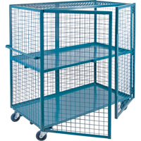 Wire Mesh Truck, 2 Tiers, 39" L x 26" W x 62.5" H, 1200 lbs. Cap. Pronet Distribution