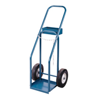 Gas Cylinder Carts, Semi-Pneumatic Wheels, 12" W x 10" L Base, 400 lbs. Pronet Distribution