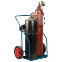Gas Cylinder Carts, Rubber Wheels, 13" W x 25" L Base, 1000 lbs. Pronet Distribution
