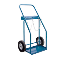 Gas Cylinder Carts, Semi-Pneumatic Wheels, 19" W x 10" L Base, 1000 lbs. Pronet Distribution