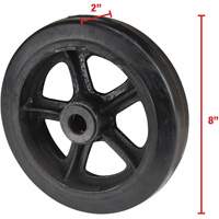 Roue en caoutchouc moul&eacute;, 8" (203 mm) dia. x 2" (51 mm) la, Capacit&eacute; de 400 lb (181 kg) Pronet Distribution