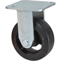 Roulette moul&eacute;, Fixe, 5" (127 mm), Caoutchouc, 440 lb (199 kg) Pronet Distribution