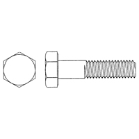 Capuchon vis &agrave; t&ecirc;te hexagonale, 1/4" dia., 2-3/4" lo, Zinc Cr+3/Zingu&eacute;, Cors&eacute;, Grade 5 Pronet Distribution
