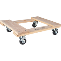 Hardwood Dolly, Polyolefin Wheels, 1000 lbs. Capacity, 18" W x 24" D x 7" H Pronet Distribution