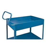 Deep Lipped Service Cart, 2 Tiers, 24" W x 47" H x 36" D, 1200 lbs. Capacity Pronet Distribution