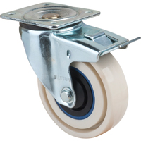 Roulettes sandwich, Pivotant avec frein, 4" (101,6 mm), Nylon, 440 lb (199,58 kg) Pronet Distribution