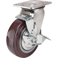 Roulette, Pivotant avec frein, 6" (152,4 mm), Polyur&eacute;thane, 850 lb (385 kg) Pronet Distribution