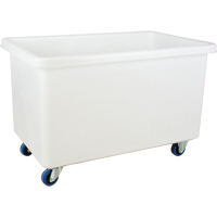 Chariot-caisse &agrave; parois droites, Poly&eacute;thyl&egrave;ne blanc, 46" lo x 28" la x 31" h, Volume 14 pi³, Capacit&eacute; 600 lb Pronet Distribution