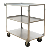 Chariots &agrave; tablette, 3 Tiers, 21" la x 37-1/4" h x 35-1/8" p, Capacit&eacute; 500 lb Pronet Distribution