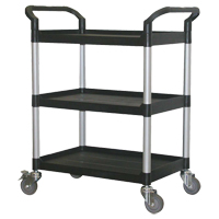 Utility Cart, 3 Tiers, 33-1/2" x 39-3/8" x 19", 300 lbs Capacity Pronet Distribution