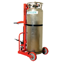 Hydraulic Large Liquid Gas Cylinder Cart HLCC, Polyurethane Wheels, 20" W x 20" D Base, 1000 lbs. Pronet Distribution