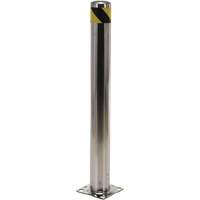 Safety Bollard, Stainless Steel, 42" H x 8" W, Silver Pronet Distribution