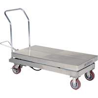 Manual Hydraulic Scissor Lift Table, 47" L x 24" W, Partial Stainless Steel, 2000 lbs. Capacity Pronet Distribution