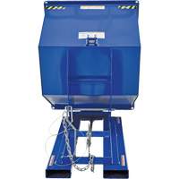 Self-Dumping Hopper, Steel, 1 cu.yd., Blue Pronet Distribution