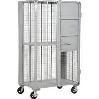 FST Series Folding Security Truck, 1 Tiers, 27" L x 45" W x 77" H, 2000 lbs. Cap. Pronet Distribution