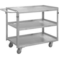 Industrial Grade Shelf Cart, 3 Tiers, 16-3/4" W x 34" H x 30-7/16" D, 600 lbs. Capacity Pronet Distribution