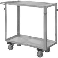 Industrial Grade Shelf Cart, 2 Tiers, 16-3/4" W x 34" H x 36-7/16" D, 600 lbs. Capacity Pronet Distribution