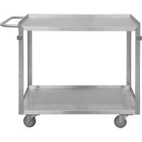 Industrial Grade Shelf Cart, 2 Tiers, 22-1/2" W x 34" H x 42-7/16" D, 600 lbs. Capacity Pronet Distribution
