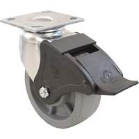Roulette Emaxx, Pivotant avec frein, 4" (101,6 mm), Envirothane, 1000 lb (453,6 kg) Pronet Distribution