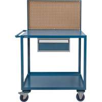 Mobile Service Cart, 2 Tiers, 24" W x 57" H x 40" D, 1200 lbs. Capacity Pronet Distribution