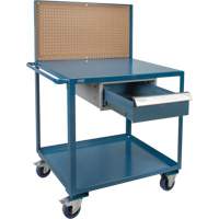 Mobile Service Cart, 2 Tiers, 24" W x 57" H x 40" D, 1200 lbs. Capacity Pronet Distribution