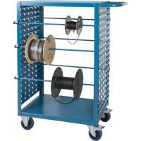 Mobile Wire Spool Cart, Steel, 6 Rod, 21" W x 48" H x 38" D, 1200 lbs. Capacity Pronet Distribution