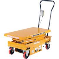 DC Powered Hydraulic Scissor Lift Elevating Cart, Steel, 39-3/4" L x 20-1/2" W, 1000 lbs. Capacity Pronet Distribution