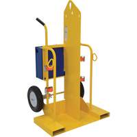 Welding Cylinder Torch Cart, Foam-Filled Wheels, 24" W x 19-1/2" L Base, 500 lbs. Pronet Distribution