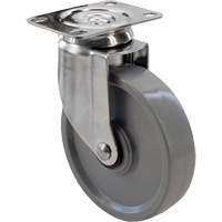 Roulette 2309, Pivotant, 4" (101,6 mm), Gris Envirothane, 350 lb (158,8 kg) Pronet Distribution