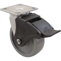 Roulette Max9, Pivotant, 6" (152,4 mm), Gris-WOW Envirothane, 1100 lb (498,95 kg) Pronet Distribution