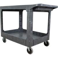 Chariot utilitaire pour l'entretien avec tablette plate, 2 tiers, 25-1/4" x 32-1/4" x 44", Capacit&eacute; 550 lb Pronet Distribution
