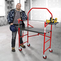 Buildman Portable Scaffold, 40-5/8" D x 4' H Pronet Distribution