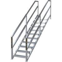 SmartStairs 6-10 Steps Modular Construction Stair System, 75" H Pronet Distribution