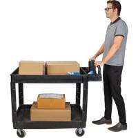 Chariot utilitaire, 2 tiers, 25-5/8" x 33-1/2" x 43-3/4", Capacit&eacute; 550 lb Pronet Distribution