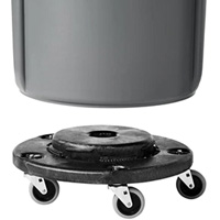 Brute&reg; Dolly, Polyethylene, Black, Fits: 20 - 55 US Gal. Pronet Distribution