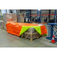 High-Visibility Heavy-Duty Woven Tarp, Polyethylene, Green/Orange, 16' x 20' x 12 mils Pronet Distribution