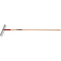Level Rake, Wood Handle, 14-3/4" W, Tempered Steel Blade, 16 Tines Pronet Distribution
